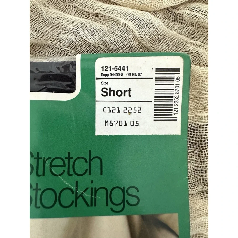 Vtg Thigh Highs Stockings Seamless gaymore Sheer Toes Nude Heel Off Black 87 Jcp
